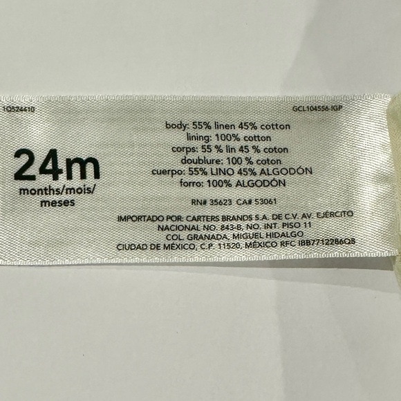 Carter’s Striped Linen Blend Dress 24 Month - Picture 7 of 8